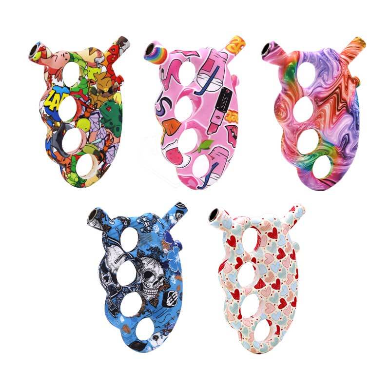 Silicone Knuckle Bubbler (SP-251Y) | 5 inch | Assorted Colors product image